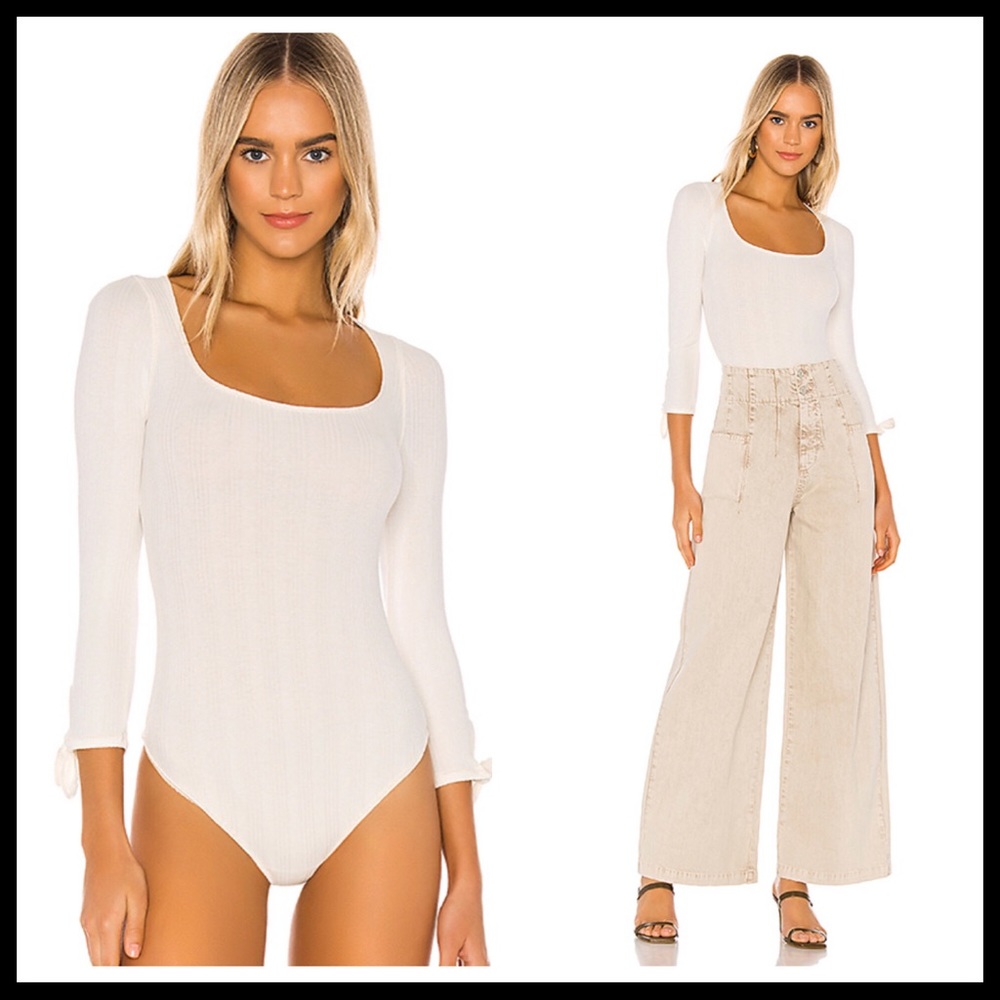 FREE PEOPLE BOHO BODYSUIT LONG SLEEVES TEE TOP A2C - Picture 7 of 16